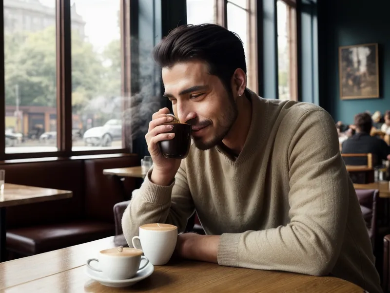 Freelance introverti soulagé juste après avoir envoyé un email professionnel à un inconnu