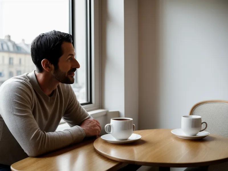 Rendez-vous professionnel autour d'un café à Orléans, résultat concret du développement de réseau sans prospection