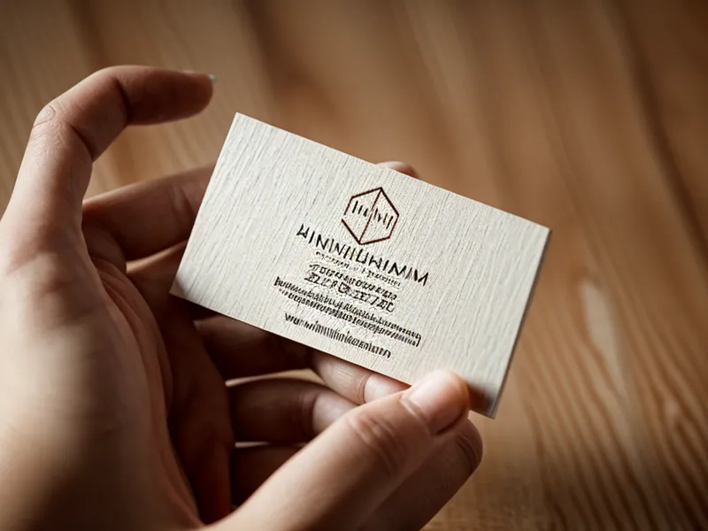 Gros plan d'une main tenant une carte de visite lors d'un événement professionnel.